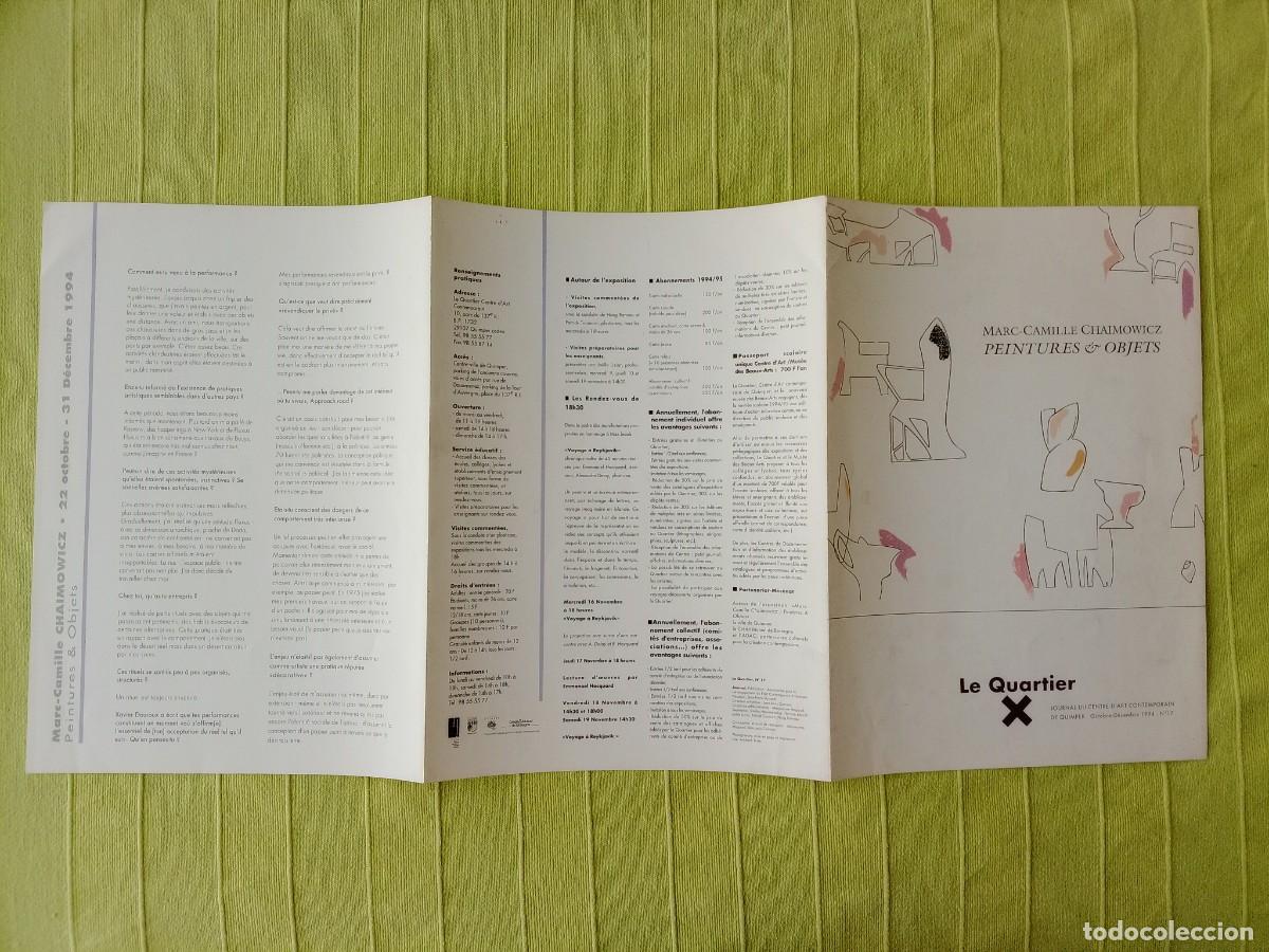 Cat&aacute;logos publicitarios: Tr&iacute;ptico de exposici&oacute;n de Marc-Camille Chaimowicz - Le Quartier 1994 - Foto 6