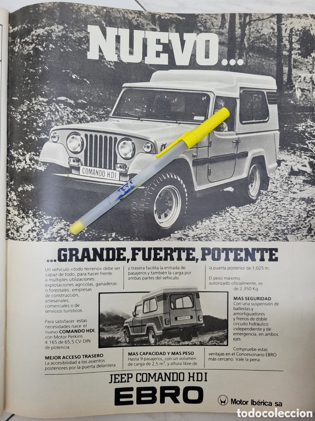 Cat&aacute;logos publicitarios: Anuncio Jeep Comando HDI EBRO - Foto 1