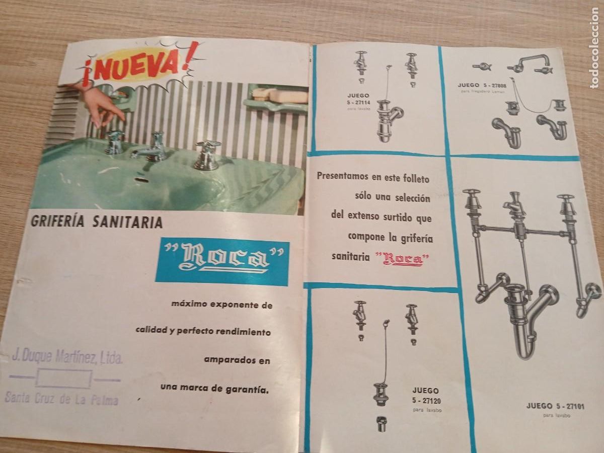 Cataloghi pubblicitari: Antiguo catalogo de griferias y sanitarios marca roca a&ntilde;o 1959