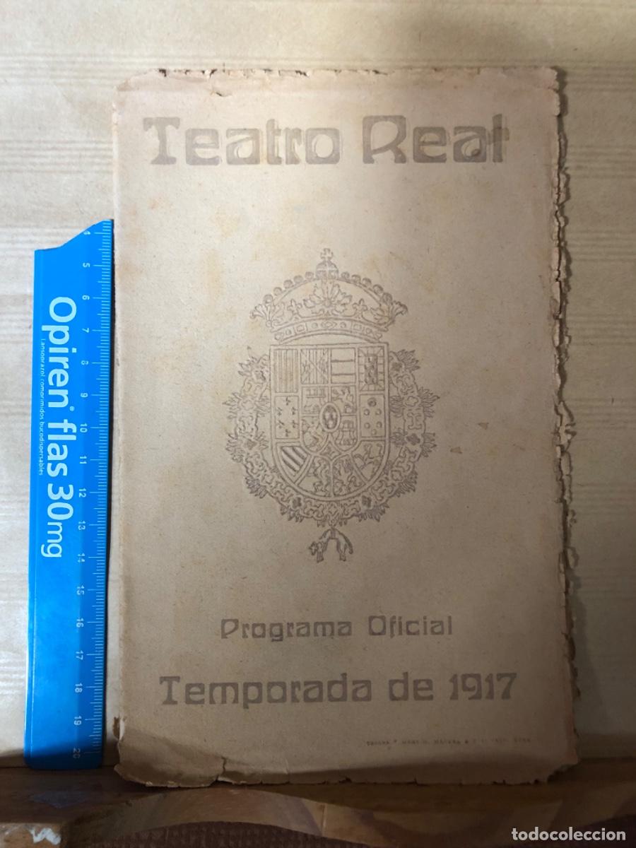 Cat&aacute;logos publicitarios: MADRID TEATRO REAL RARO PROGRAMA A&Ntilde;O 1917 - Foto 1