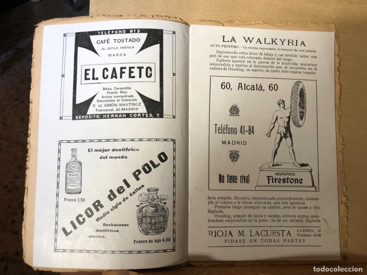 Cat&aacute;logos publicitarios: MADRID TEATRO REAL RARO PROGRAMA A&Ntilde;O 1917 - Foto 3