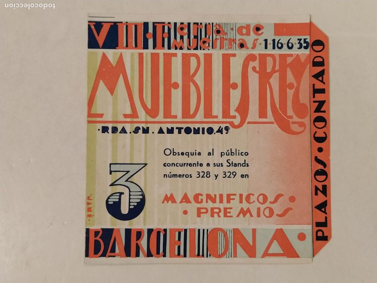 Werbekataloge: BARCELONA - MUEBLES REY - PUBLICIDAD ANTIGUA -VER FOTOS -(K-14.642)