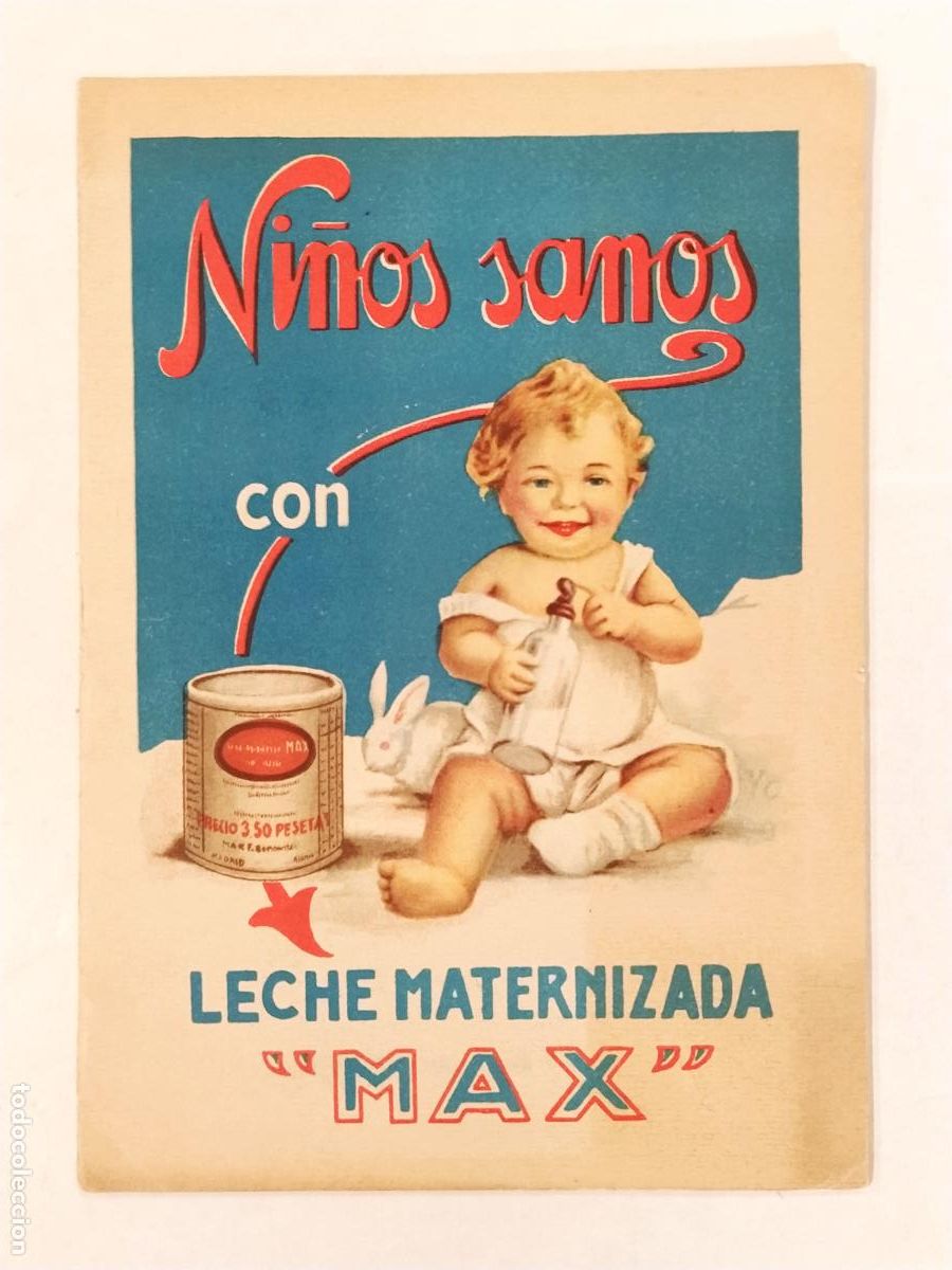 Cat&aacute;logos publicit&aacute;rios: PUBLICIDAD LECHE MATERNIZADA MAX - NI&Ntilde;OS SANOS -VER FOTOS-(K-14.654)