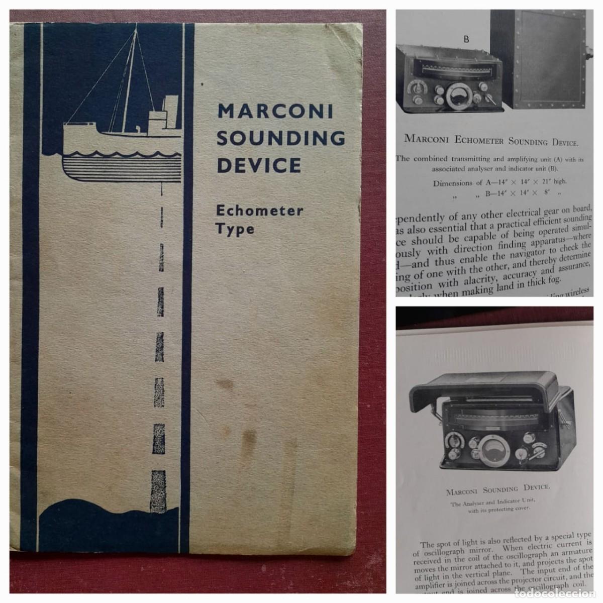 Cat&aacute;logos publicitarios: Marconi Sounding Device ( Langevin Chilowsky System) Echometer Type. Ec&oacute;metro - Foto 1