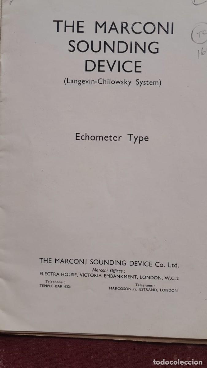 Cat&aacute;logos publicitarios: Marconi Sounding Device ( Langevin Chilowsky System) Echometer Type. Ec&oacute;metro - Foto 3