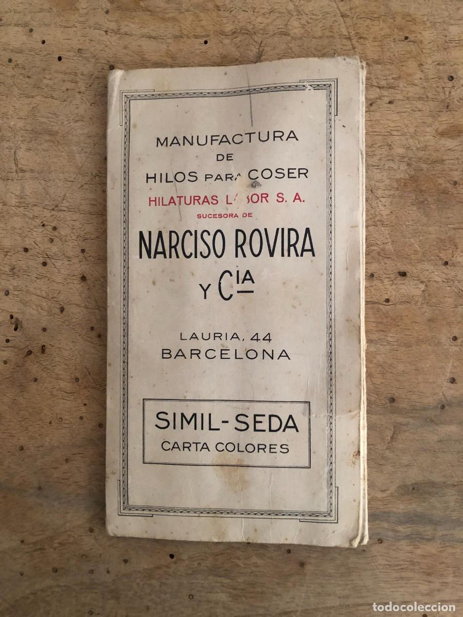 Cat&aacute;logos publicitarios: CARTA DE COLORES SIMIL-SEDA, NARCISO ROVIRA Y CIA.