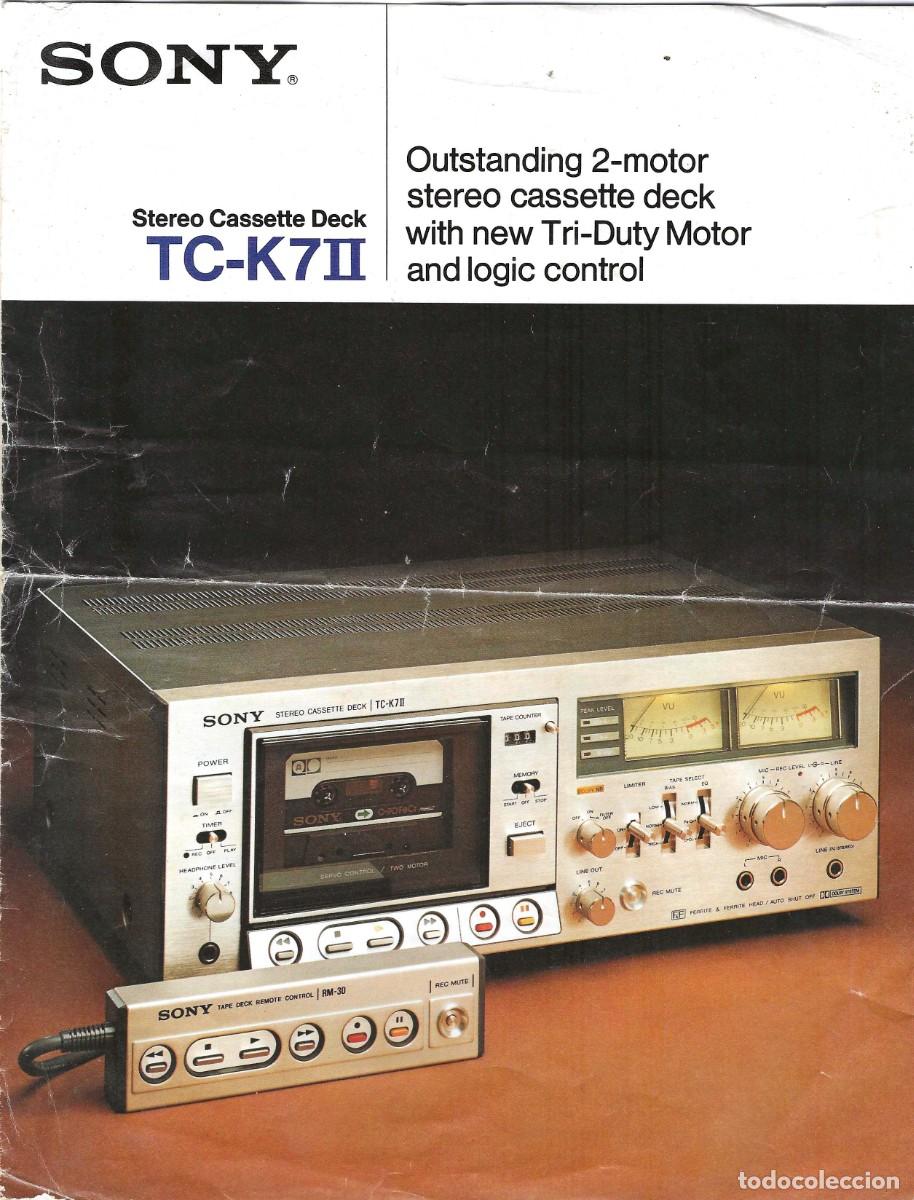 Cat&aacute;logos publicitarios: SONY -- STEREO CASSETTE DECK TC-K7 II - Foto 1