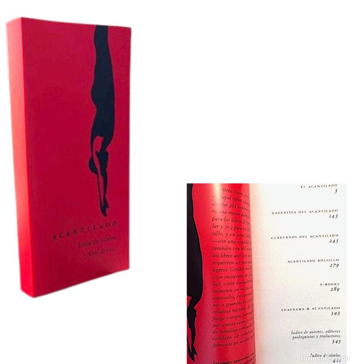 Catalogues publicitaires: Acantilado. Lista de t&iacute;tulos (mayo 2024) Cat&aacute;logo: autores, obras, traductores, precios&hellip; 415 pags.