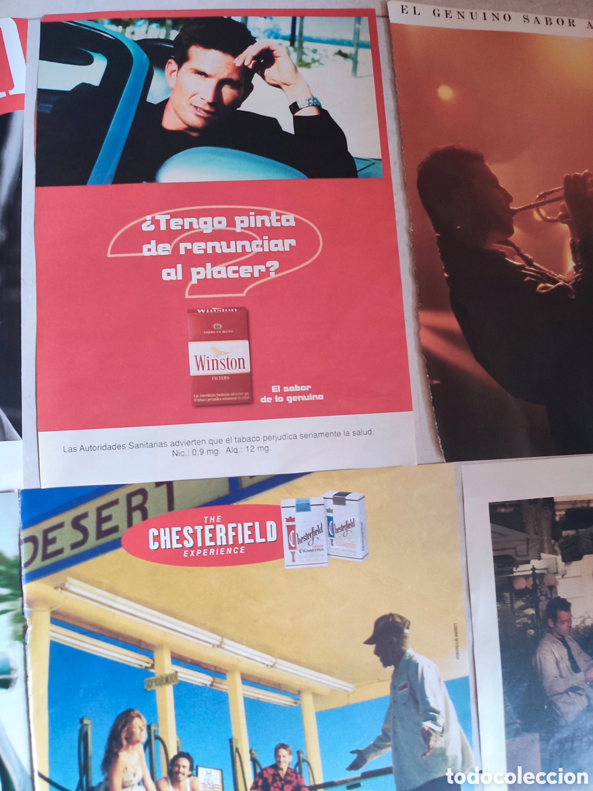 Cat&aacute;logos publicitarios: Anuncios originales Tabaco. Lote - Foto 3