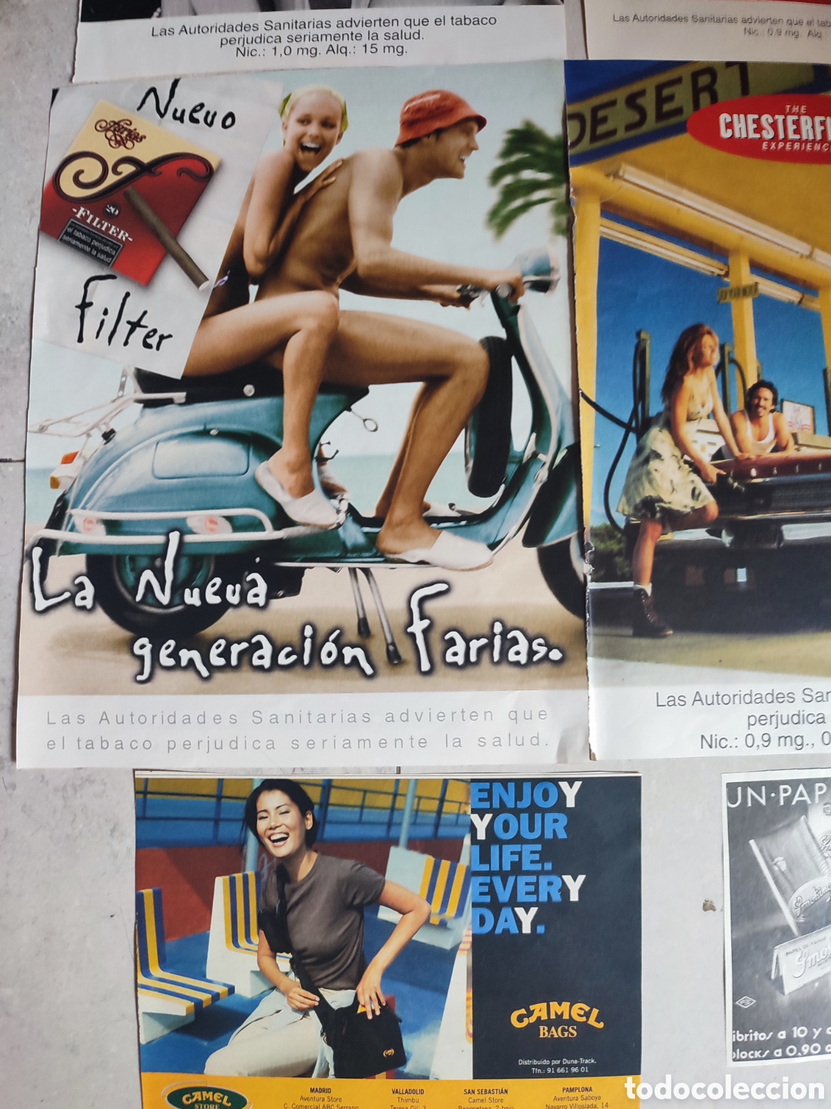 Cat&aacute;logos publicitarios: Anuncios originales Tabaco. Lote - Foto 7