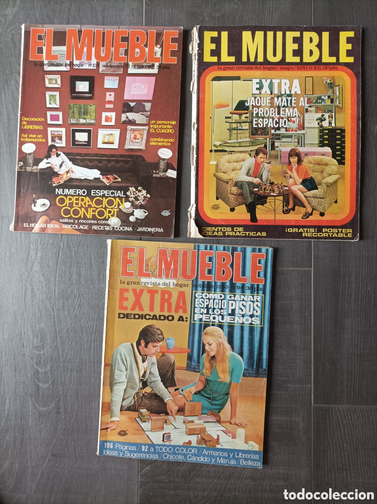 Cat&aacute;logos publicitarios: REVISTA EL MUEBLE N&deg; 94 101 131 - 1969 1970 1972