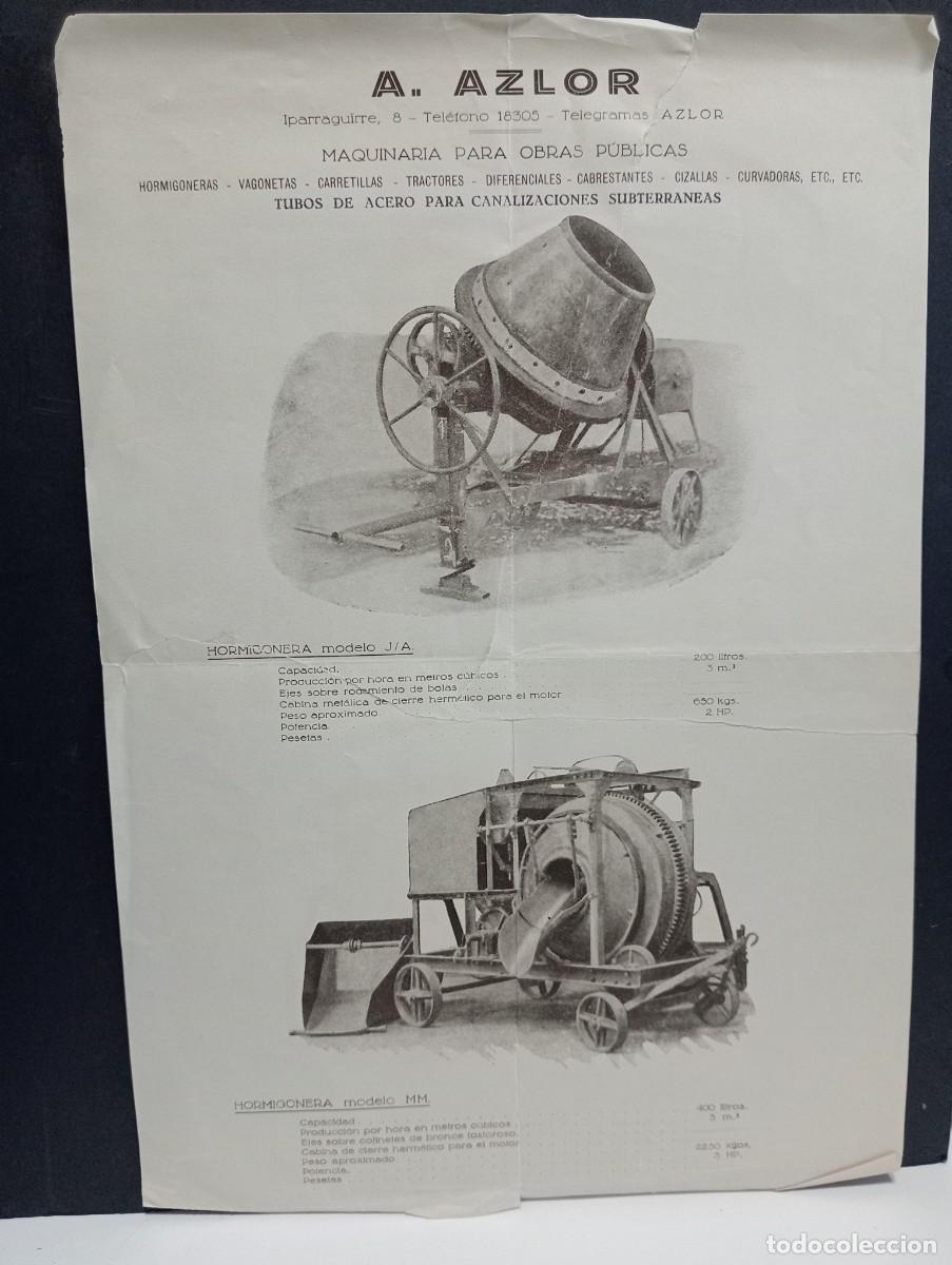 Catalogues publicitaires: A. AZLOR. MAQUINARIA PARA OBRAS P&Uacute;BLICAS. TUBOS DE ACERO PARA CANALIZACIONES SUBTERRANEAS
