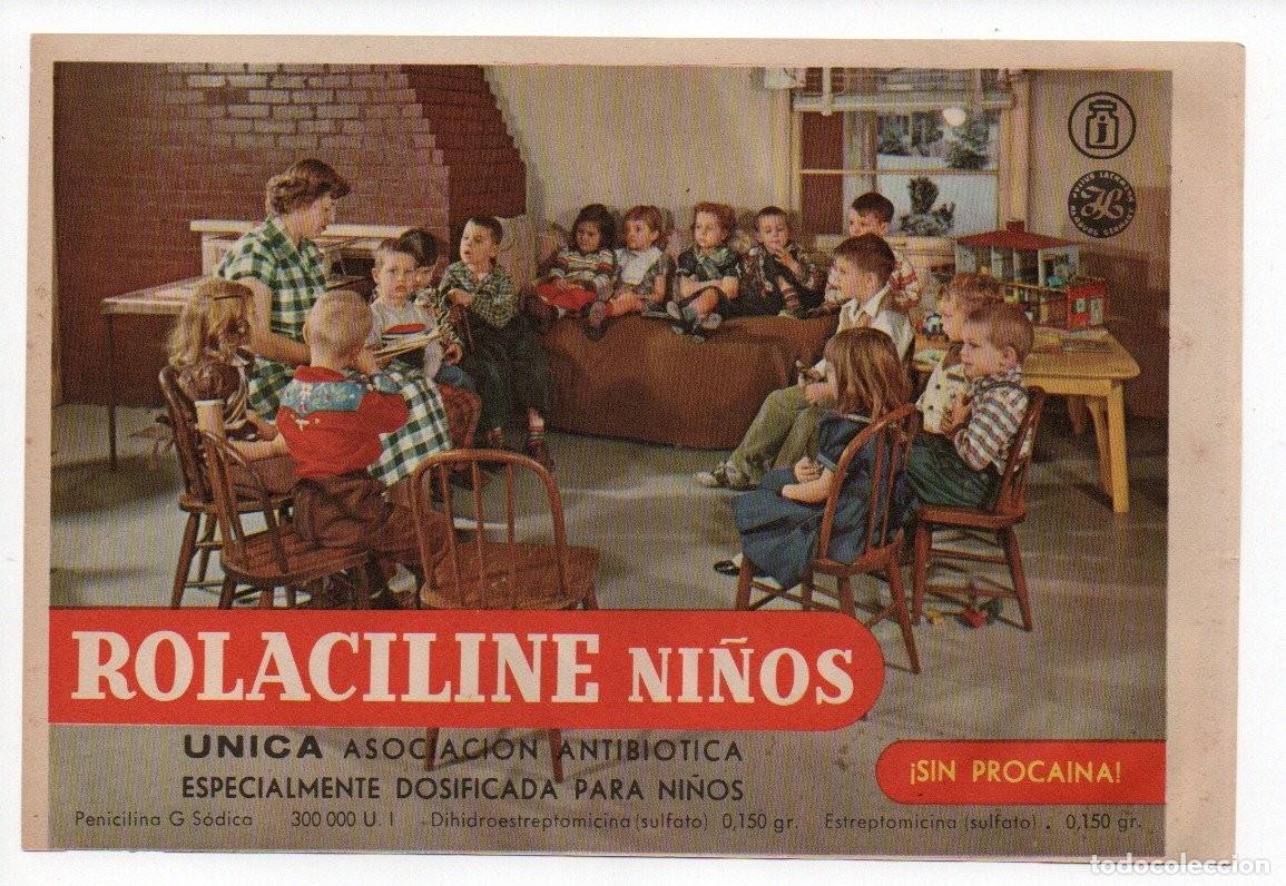 Cataloghi pubblicitari: PUBLICIDAD DE FARMACIA, ROLACILINE NI&Ntilde;OS - ESTRIADIN. LABORATORIO E. BOIZOT.