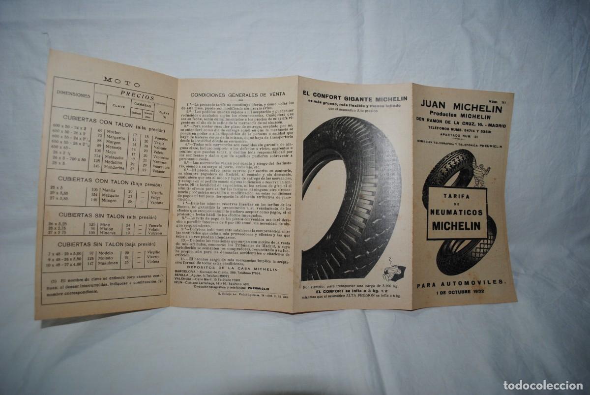 Cat&aacute;logos publicitarios: CATALOGO DE NEUMATICOS MICHELIN . 1932 - Foto 3