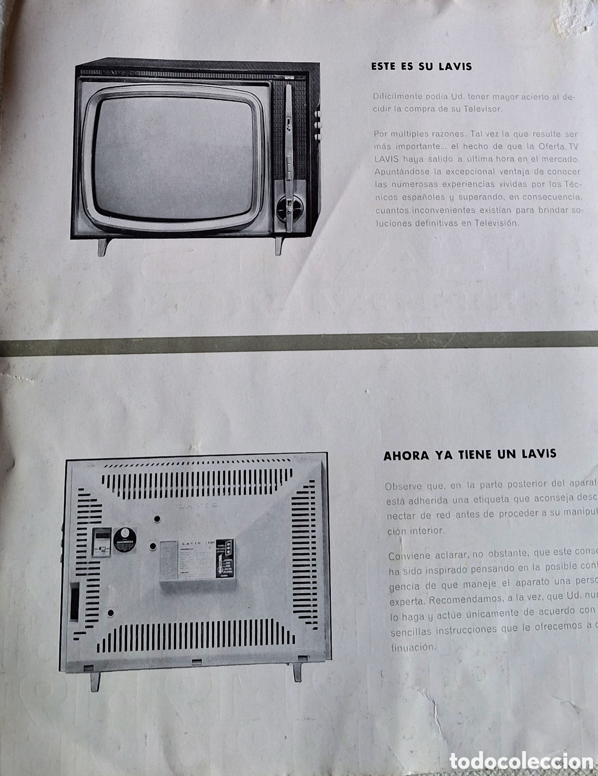 Cat&aacute;logos publicitarios: Instrucciones televisor Lavis 191 - Foto 3