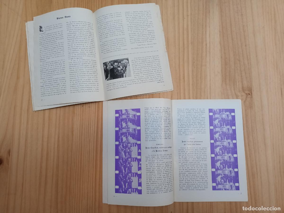 Cat&aacute;logos publicitarios: DOS PROGRAMAS SEMANA SANTA RIPOLL 1949 Y 1966. - Foto 2
