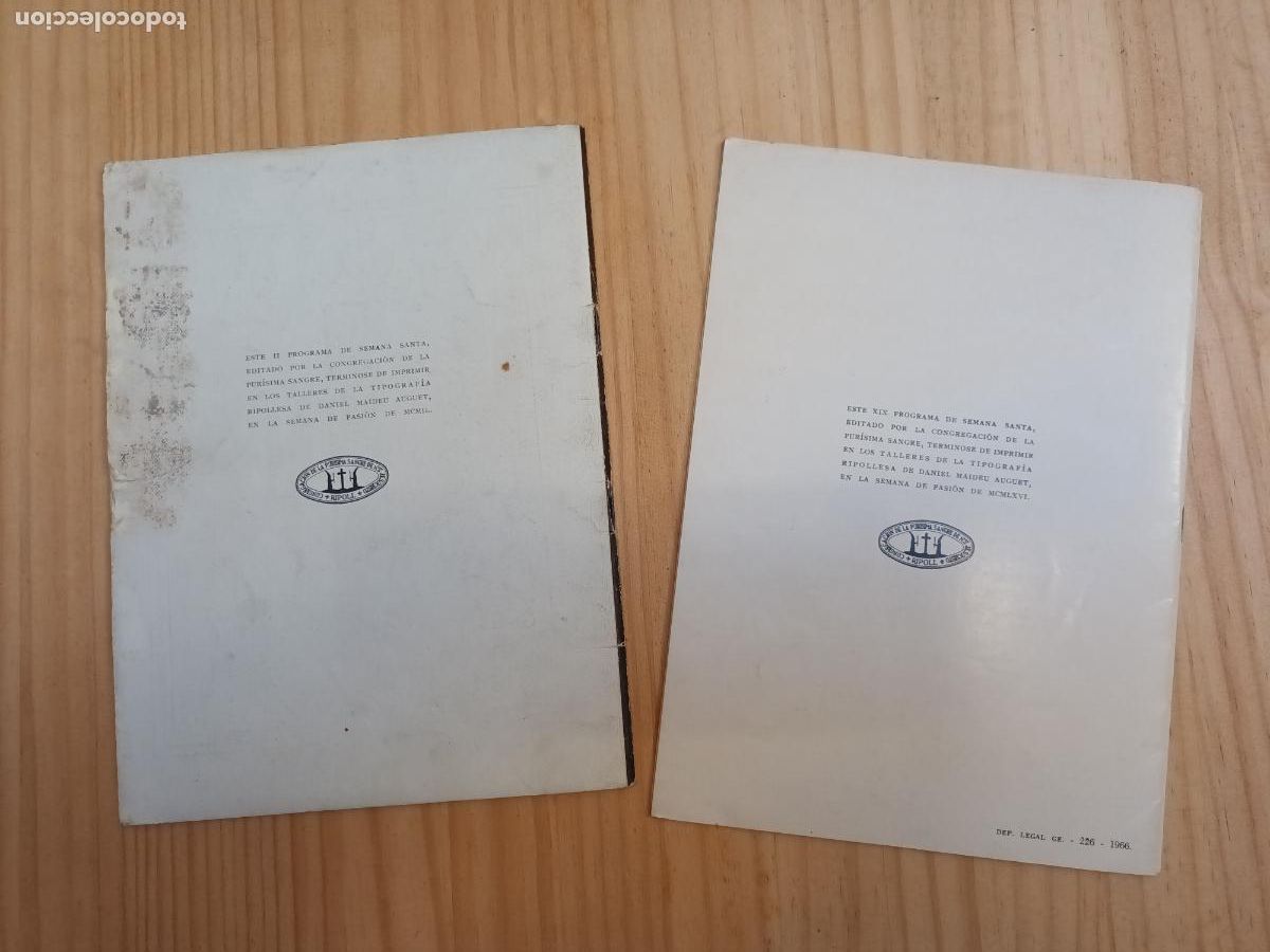 Cat&aacute;logos publicitarios: DOS PROGRAMAS SEMANA SANTA RIPOLL 1949 Y 1966. - Foto 4