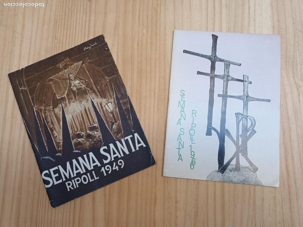 Cat&aacute;logos publicitarios: DOS PROGRAMAS SEMANA SANTA RIPOLL 1949 Y 1966. - Foto 1