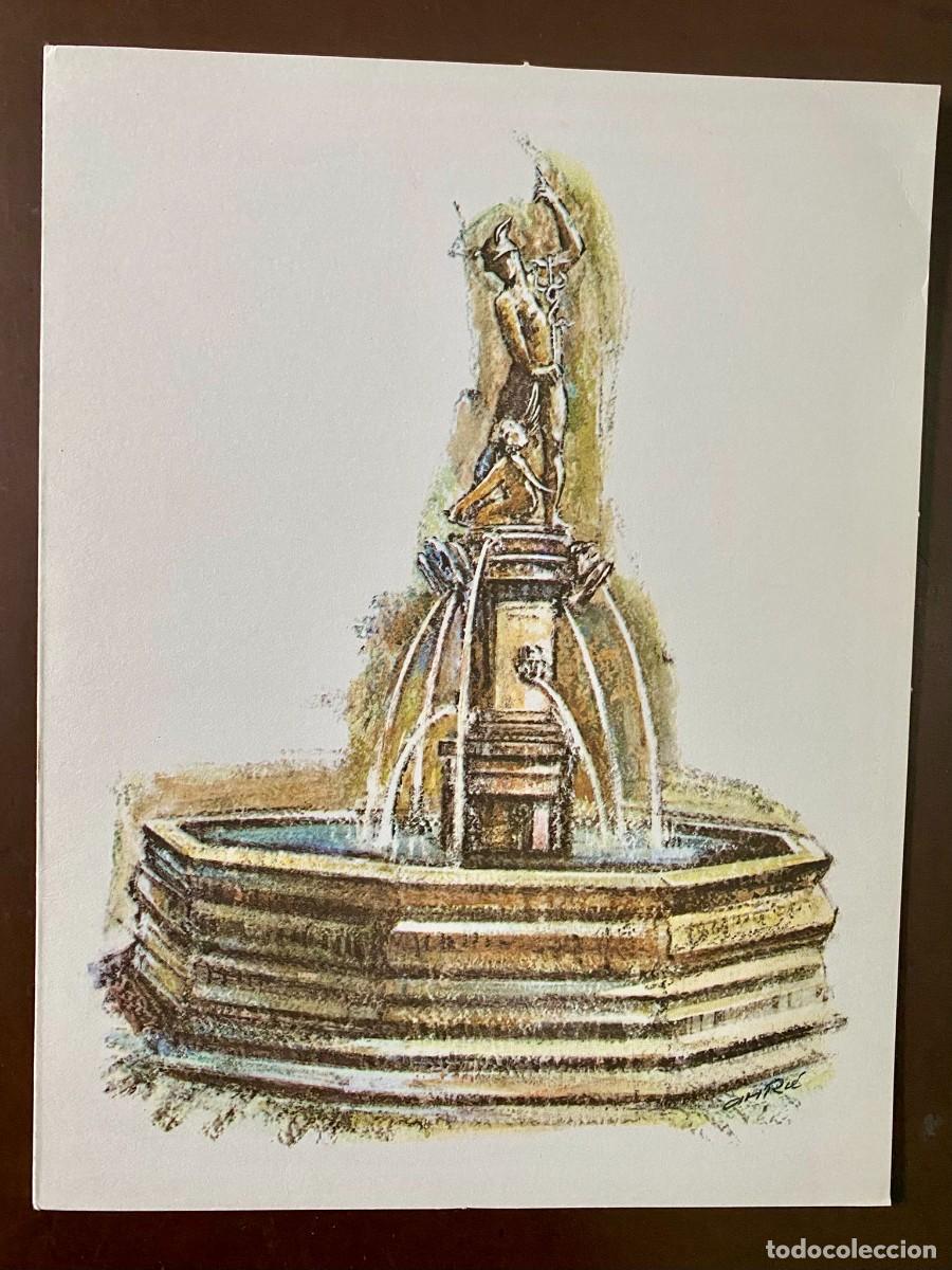 Cat&aacute;logos publicitarios: FUENTE DE MERCURIO DE AUGSBURGO - SERIE DIBUJOS FUENTES HIST&Oacute;RICAS - PUBLICIDAD SEGURIL HOECHST 1969