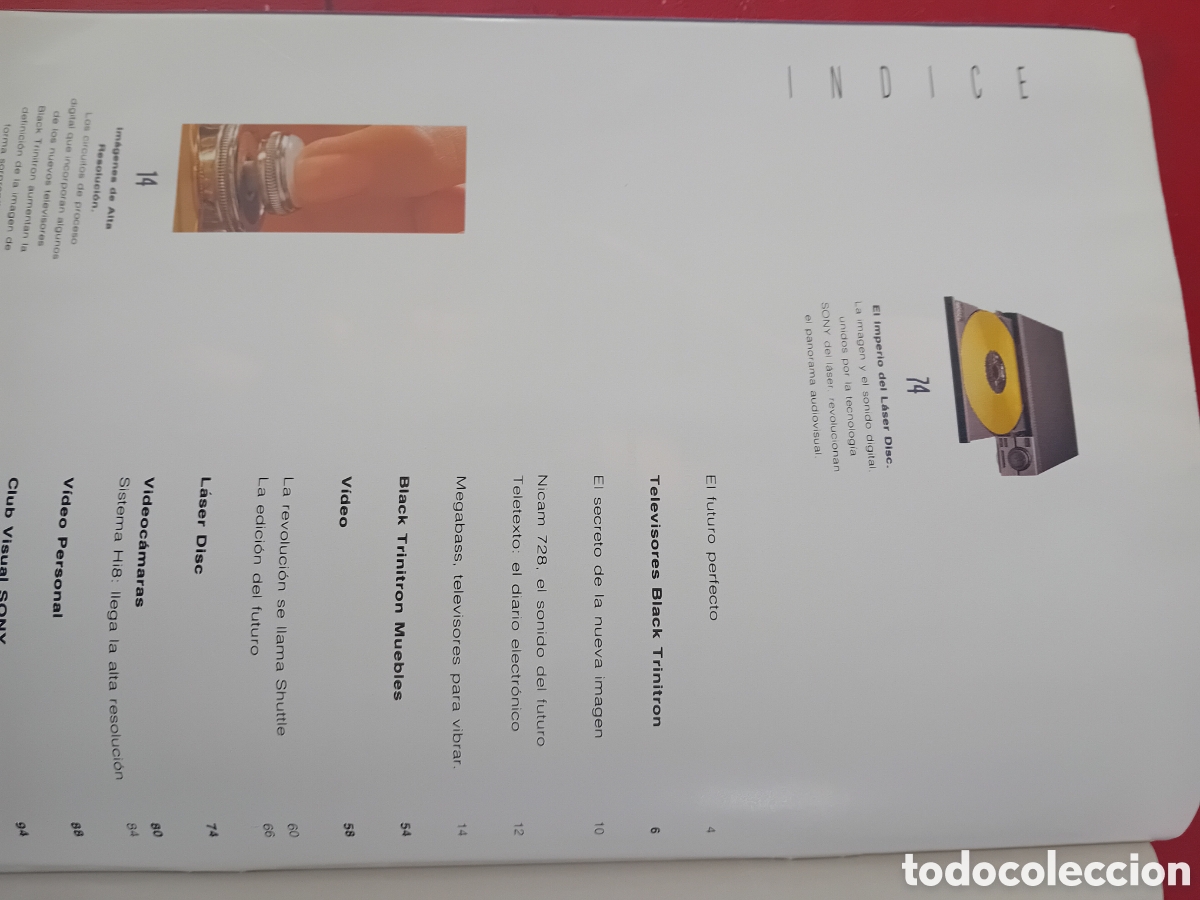 Cat&aacute;logos publicitarios: visual sony a&ntilde;o 1990 - Foto 2