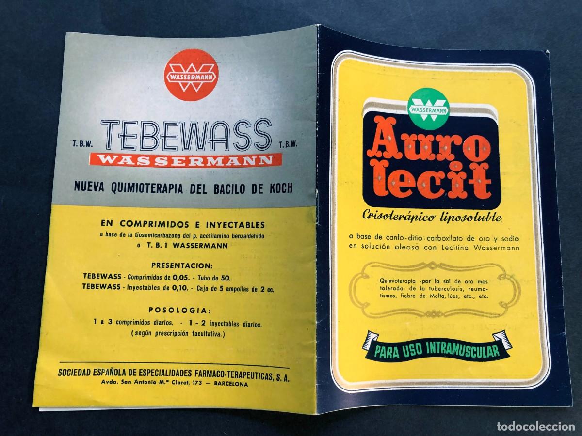 Catalogues publicitaires: FOLLETO PUBLICIDAD / QUIMIOTERAPIA / AURO LECIT / WASSERMANN / FARMACIA / A&Ntilde;O 1951 / 10 P&Aacute;GINAS