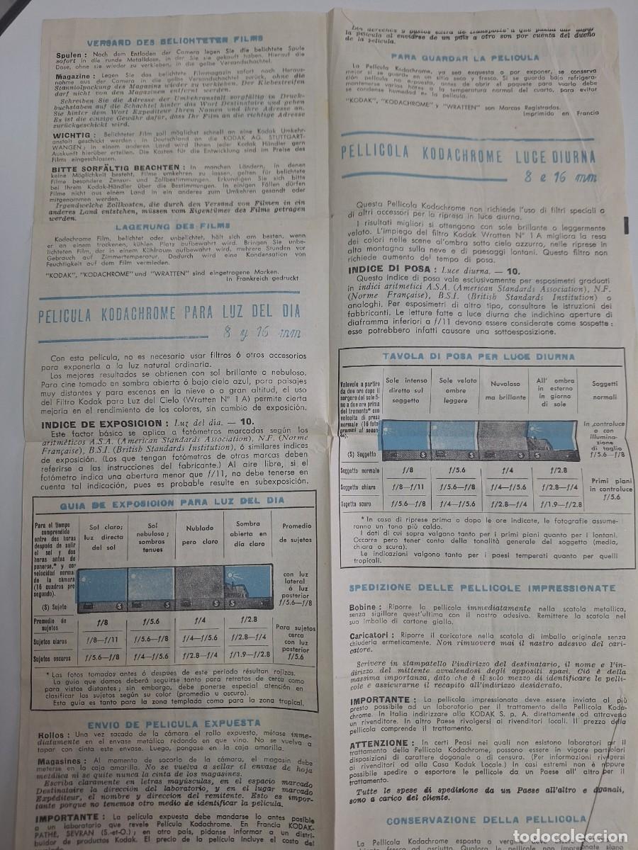 Cat&aacute;logos publicitarios: LOTE MANUAL CAMARA KODAK KINAX - Foto 7
