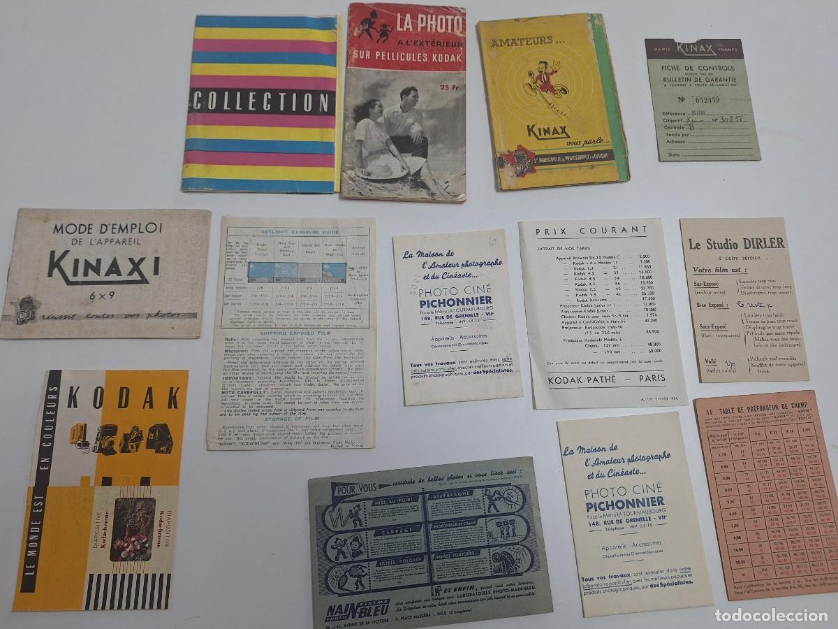 Cat&aacute;logos publicitarios: LOTE MANUAL CAMARA KODAK KINAX