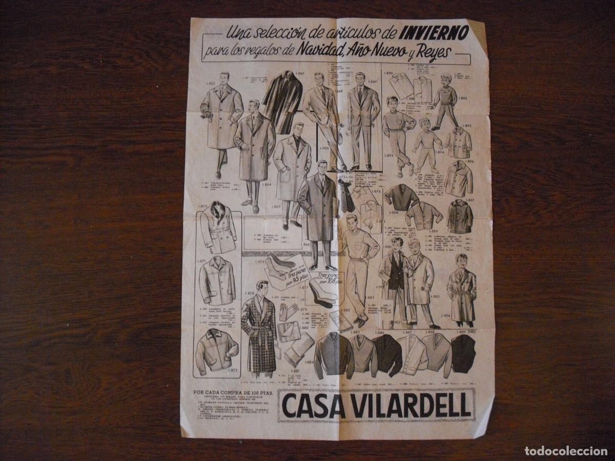 Cat&aacute;logos publicitarios: CASA VILARDELL . CARTEL PROPAGANDA INVIERNO . REGALOS NAVIDAD A&Ntilde;O NUEVO Y REYES 45 X 32 CM