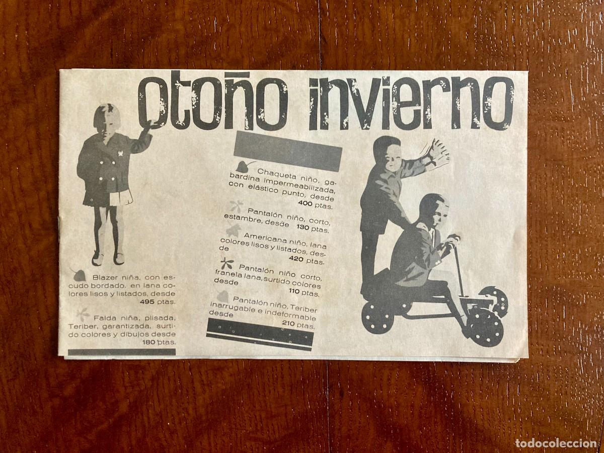 Cat&aacute;logos publicitarios: Cat&aacute;logo moda FEGA Barcelona, oto&ntilde;o invierno 1961, dibujos de Estudios Hum&aacute; + carta presentaci&oacute;n