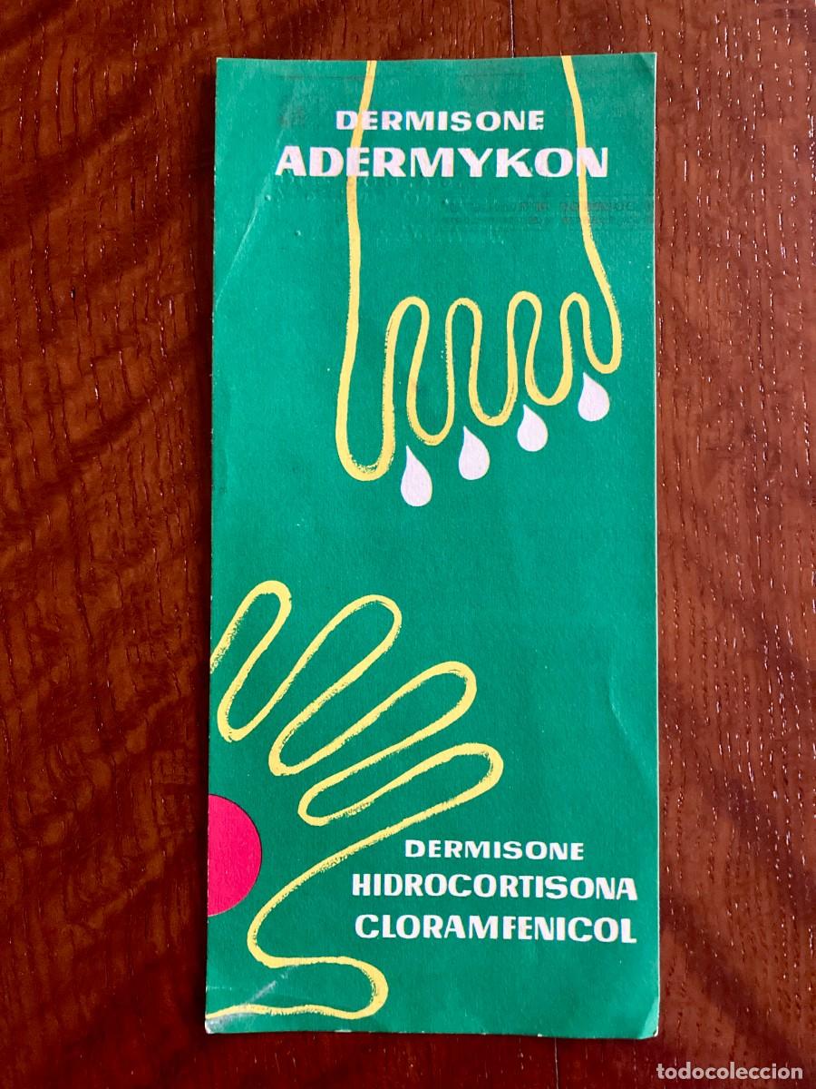 Cat&aacute;logos publicitarios: Hoja publicitaria - farmacia - Lab. FRUMTOST: Hidrocortisona-Cloramfenicol y Adermykon, 1961