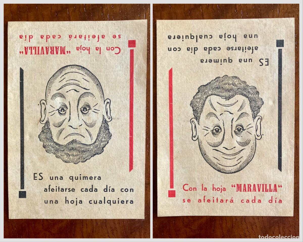 Werbekataloge: Peque&ntilde;a publicidad de hoja de afeitar MARAVILLA de acero magn&eacute;tico - ca 1960