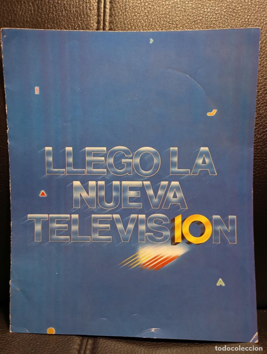 Advertising Catalogs: CANAL 10 - RARO PANFLETO DE PUBLICIDAD - A&Ntilde;OS 90 - TELEVISION