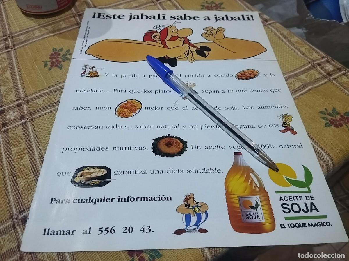 Cat&aacute;logos publicitarios: ASTERIX Y OBELIX ACEITE DE SOJA EL TOQUE M&Aacute;GICO RARO ANUNCIO PUBLICIDAD REVISTA 1994