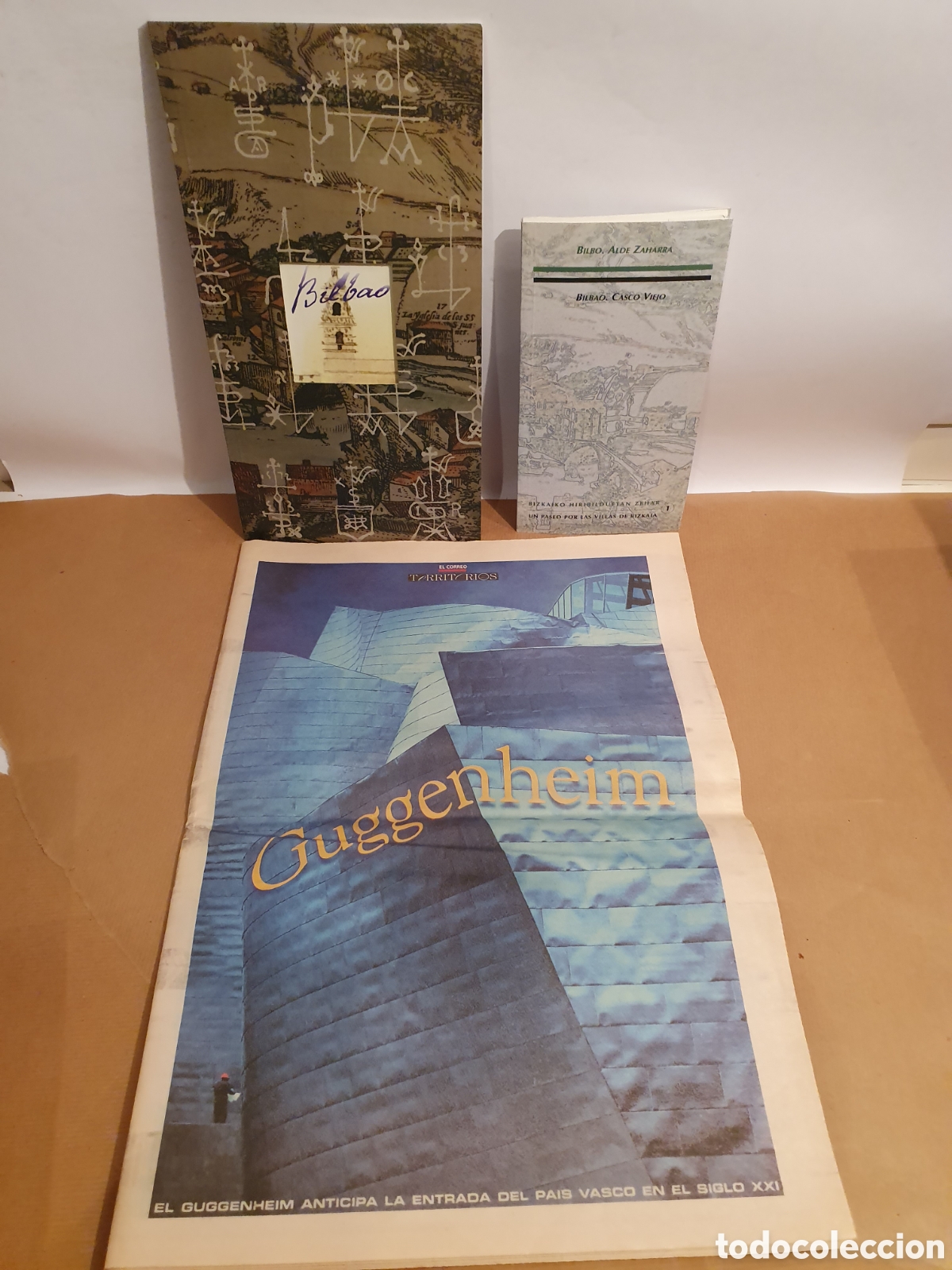 Cat&aacute;logos publicitarios: BILBAO. A&Ntilde;OS 90. GUGGENHEIM, EL CORREO TERRITORIOS. BILBAO, PUERTO Y MERCADO. 3 CATALOGOS A&Ntilde;OS 90.