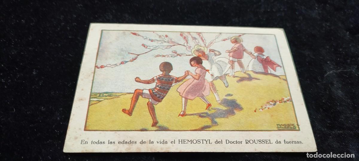 Cataloghi pubblicitari: Antigua tarjeta postal de publicidad de Hemostyl del Doctor Roussel