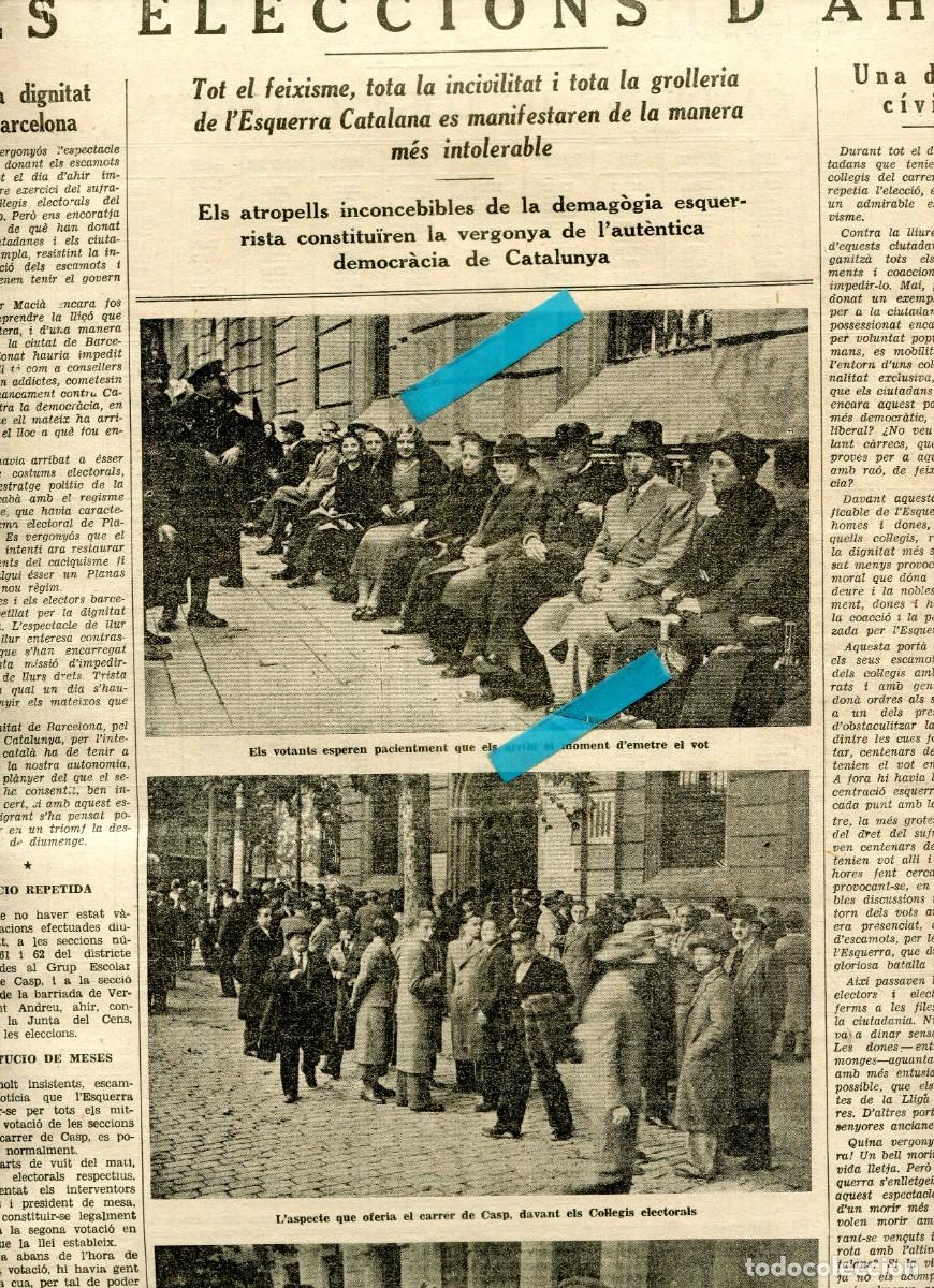 Cat&aacute;logos publicitarios: DIARI NOVEMBRE ANY 1933 BIENI NEGRE ELECCIONS ATACS DE LA LLIGA DE CAMBO A ESQUERRA REPUBLICANA ERC