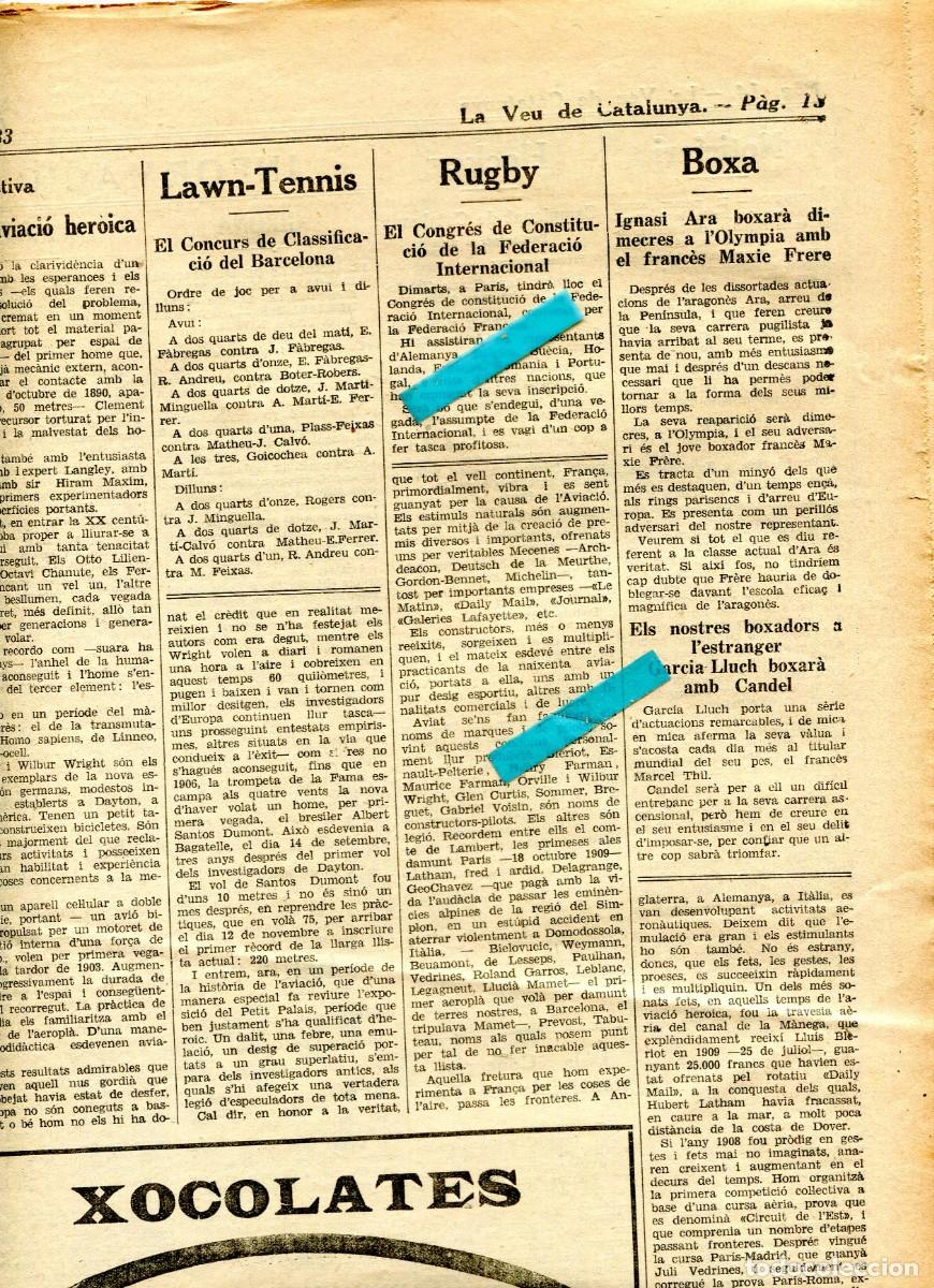 Cataloghi pubblicitari: DIARI ANY 1933 RUGBY IGNACIO ARA BOXEO GARCIA LLUCH CANDEL BOXA EL CAMI DEL CASTELL DE SALLENT