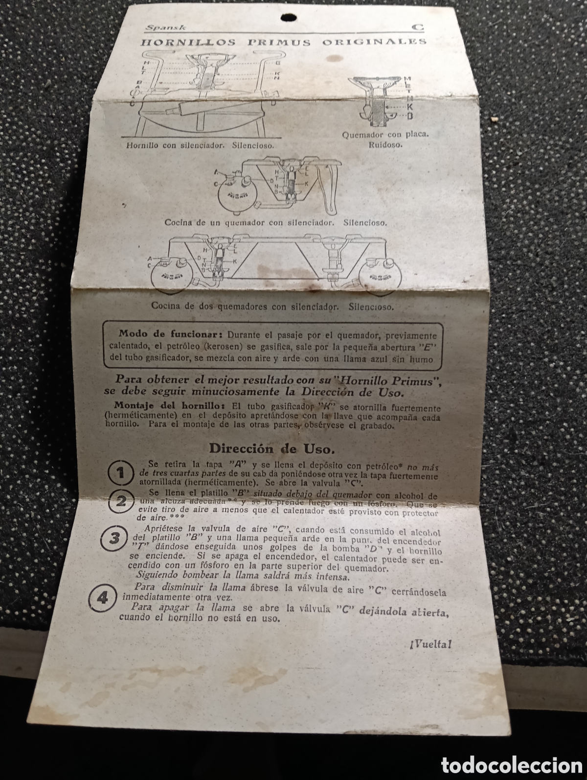 Catalogues publicitaires: Gia de uso de los ornillos PRIMUS ORIGINALES HIJORTH &CO. STOCHOLM SUECIA