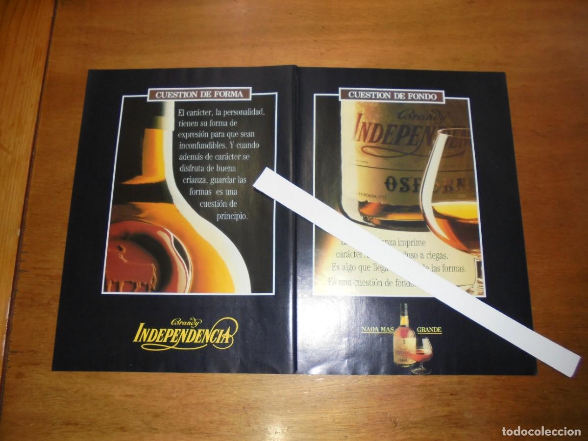 Cat&aacute;logos publicitarios: PUBLICIDAD 1987: BRANDY INDEPENDENCIA - Foto 1
