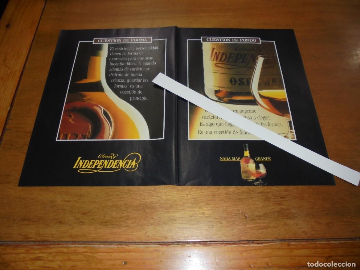 Cat&aacute;logos publicitarios: PUBLICIDAD 1987: BRANDY INDEPENDENCIA - Foto 2