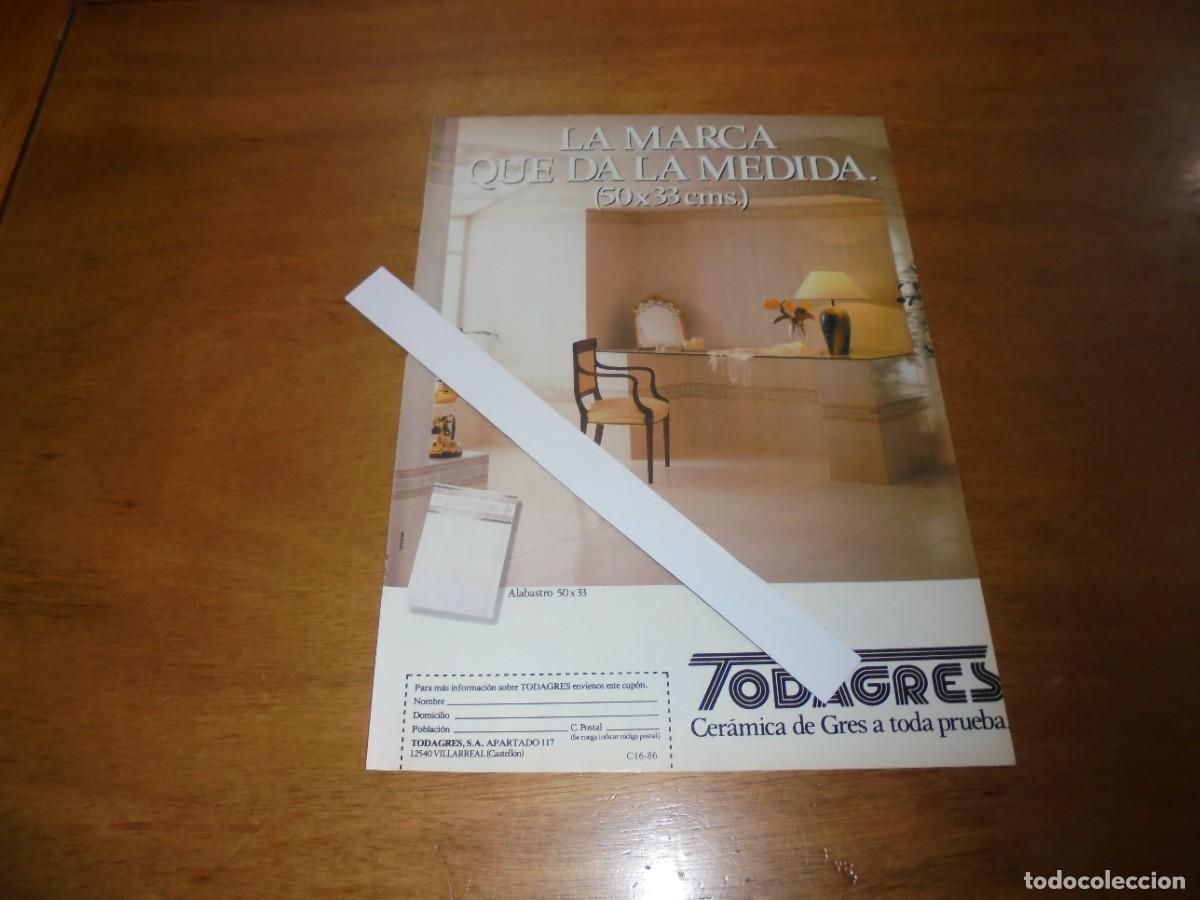 Cat&aacute;logos publicitarios: PUBLICIDAD 1987: TODAGRES CER&Aacute;MICA DE GRES - Foto 1
