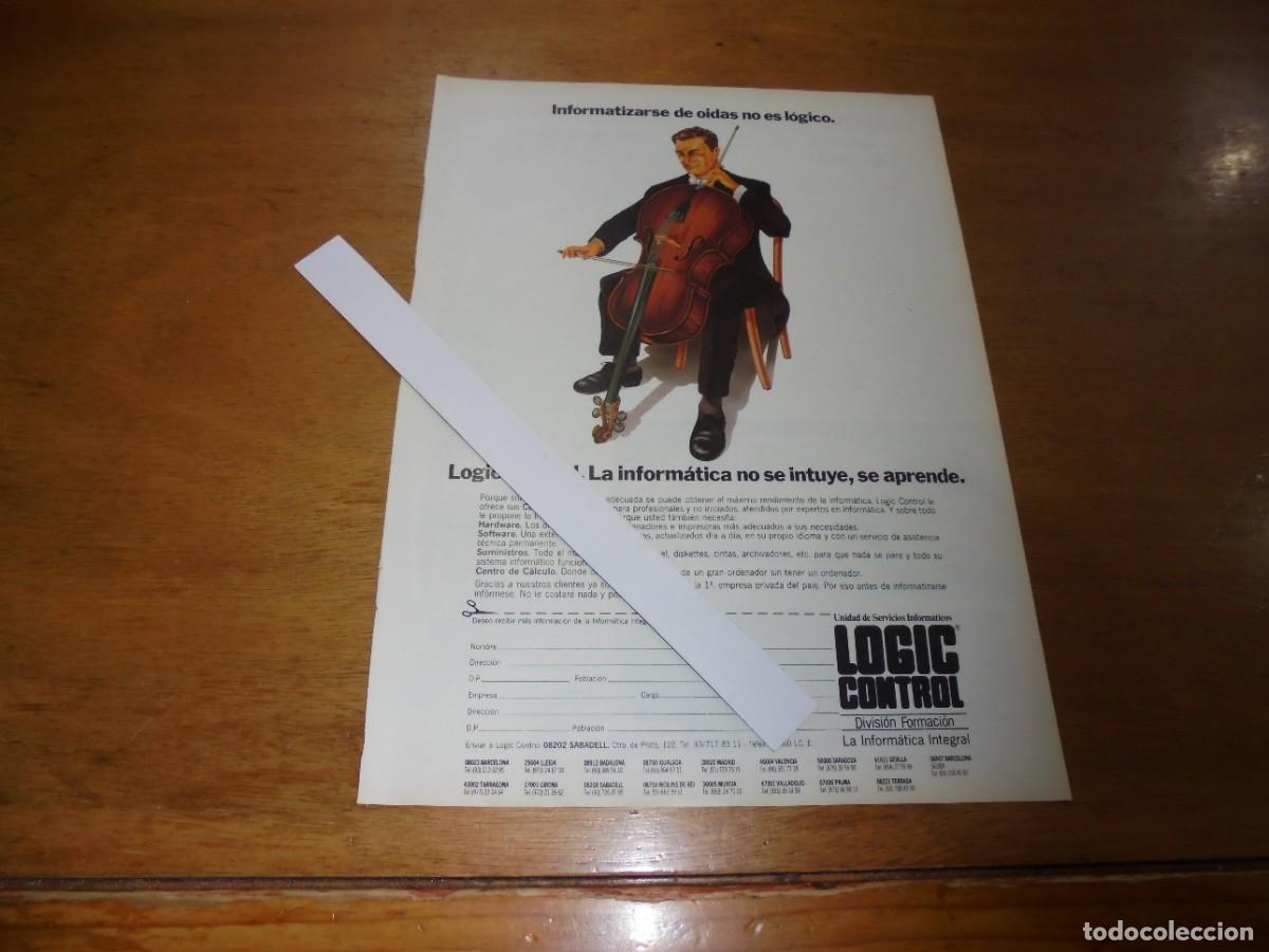 Cat&aacute;logos publicitarios: PUBLICIDAD 1987: LOGIC CONTROL SERVICIOS INFORM&Aacute;TICOS - Foto 1