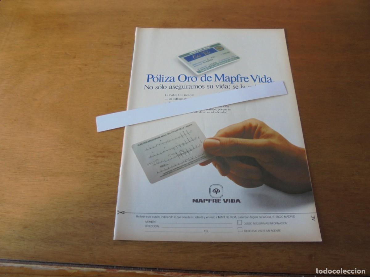 Cat&aacute;logos publicitarios: PUBLICIDAD A&Ntilde;O 1988: MAPFRE VIDA - Foto 1
