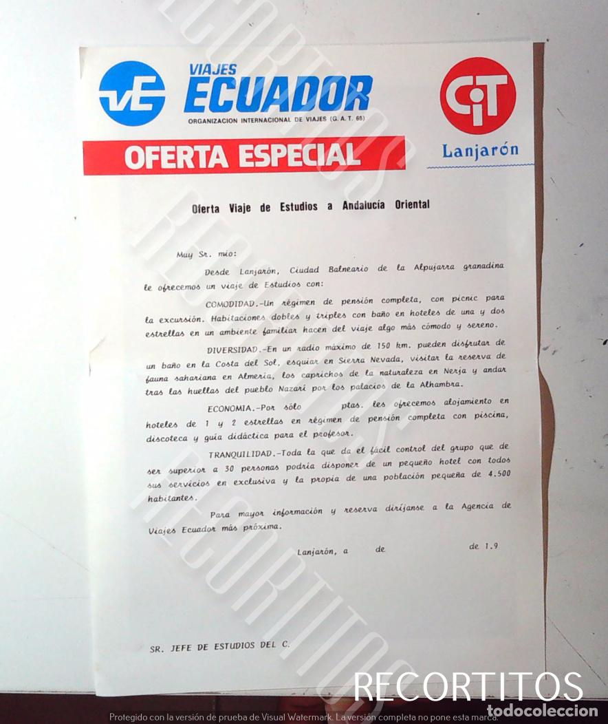 Cat&aacute;logos publicitarios: LANJARON VIAJES ECUADOR - Foto 2