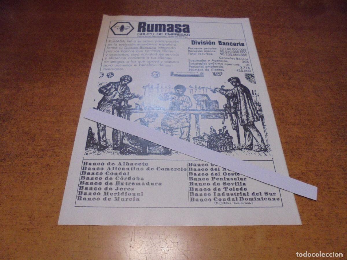 Cat&aacute;logos publicitarios: PUBLICIDAD 1975: RUMASA - Foto 2