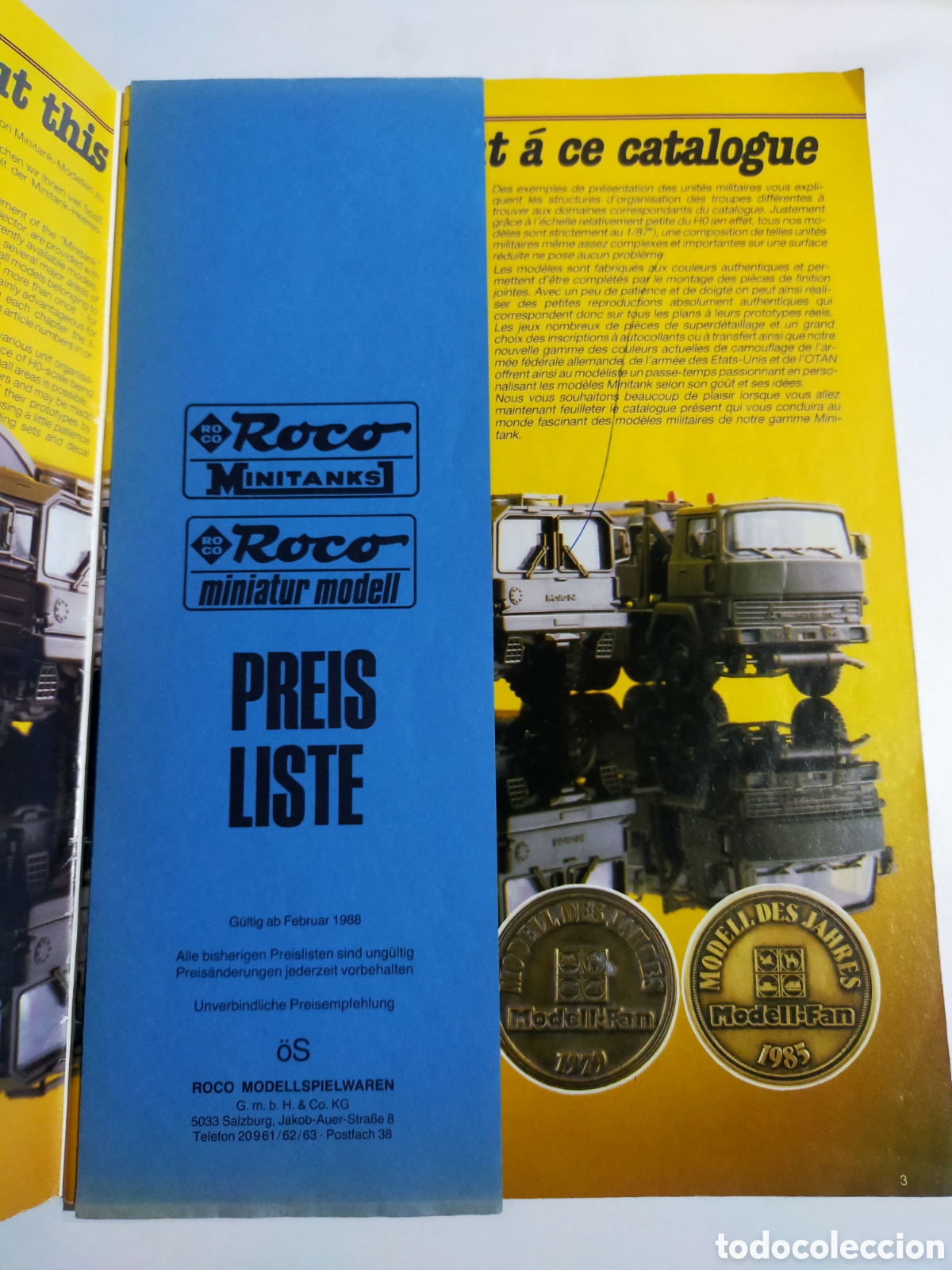 Cat&aacute;logos publicitarios: Cat&aacute;logo Roco Minitanks 1988 - Foto 2