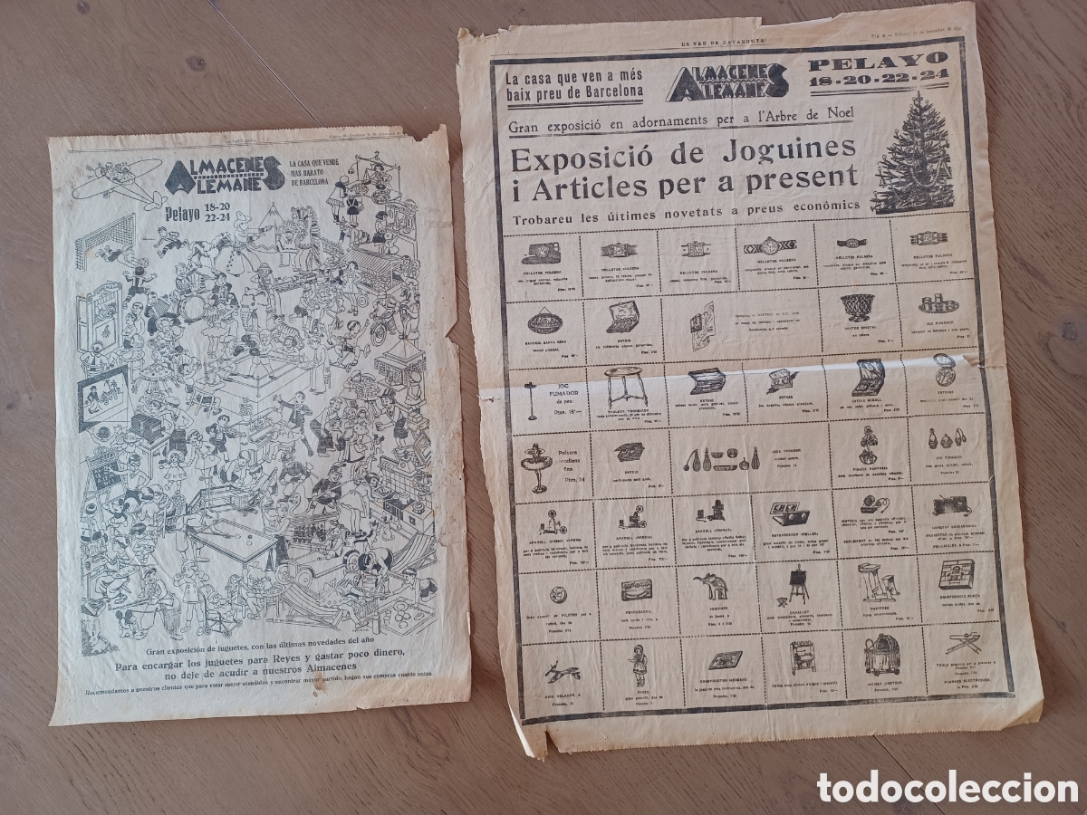 Cat&aacute;logos publicitarios: Publicidad Almacenes Alemanes y Radio Canaletas