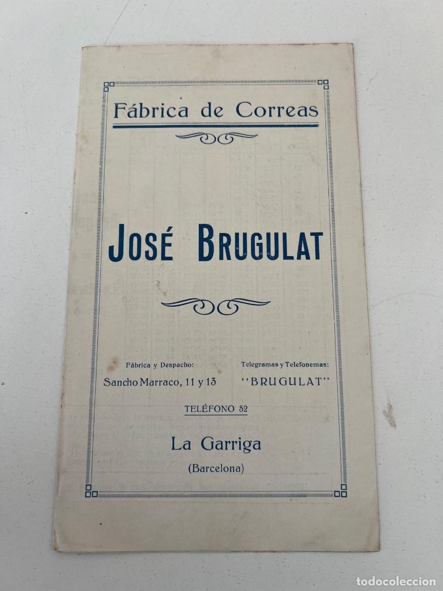 Catalogues publicitaires: CATALOGO PUBLICITARIO FABRICA CORREAS JOSE BRUGULAT