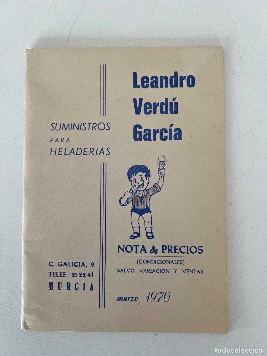 Catalogues publicitaires: CATALOGO SUMINISTROS HELADERIAS LEANDRO VERDU GARCIA HELADOS IBENSES 1970