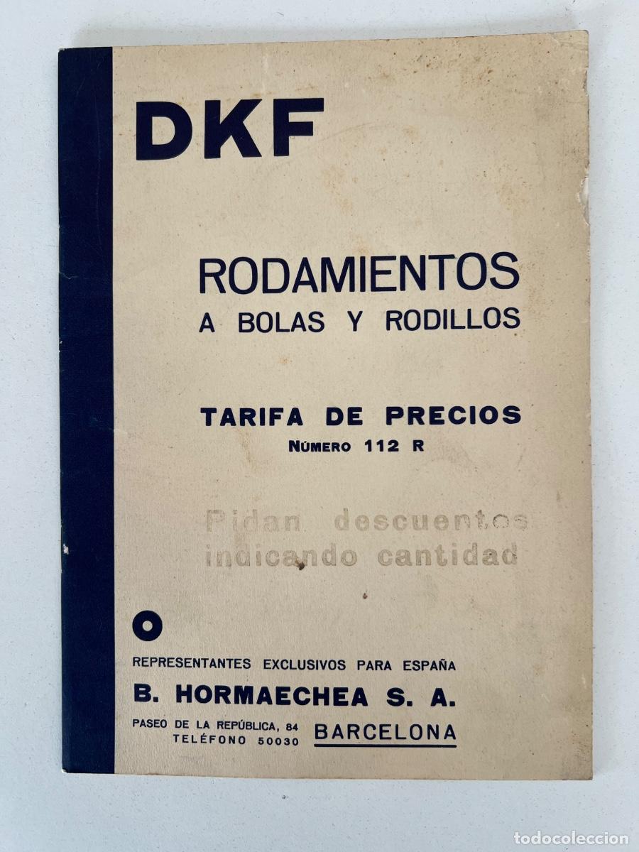 Catalogues publicitaires: CATALOGO PUBLICITARIO DKF RODAMIENTOS A BOLAS DE 1932
